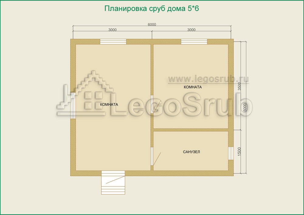 Сруб дома 6 5